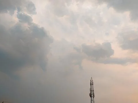 Tower tops in the sky Stock Photos