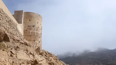 The Tower of Torres de Alcala in Morocco Stock Footage 123404013