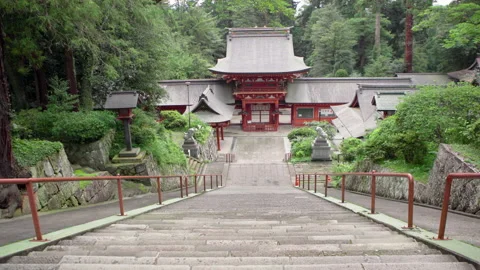 Tower-tower from the General gate of Miyamiyama Shrine Video stock 162017099