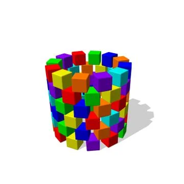 Tower from toy building blocks. Vector colorful illustration. Stock Illustration