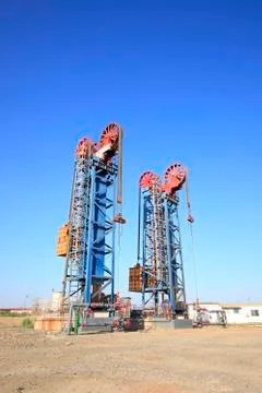 Tower type pumping unit Stock Photos