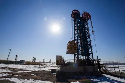 Tower type pumping unit Stock Photos