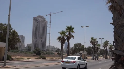 Tower under construction in Ashdod Stock Footage 111392711