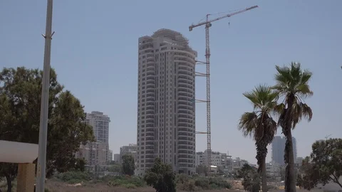 Tower under construction in Ashdod Stock Footage 111392912