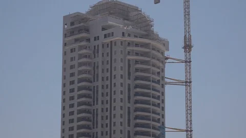 Tower under construction in Ashdod Stock Footage 111517143