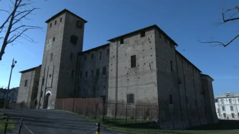 Tower of Urban Castle  back right side Stock Footage 235920175