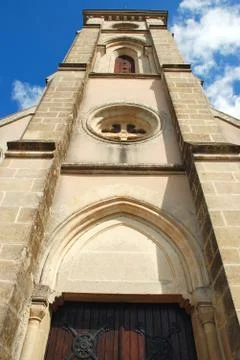 Tower view from below Stock Photos