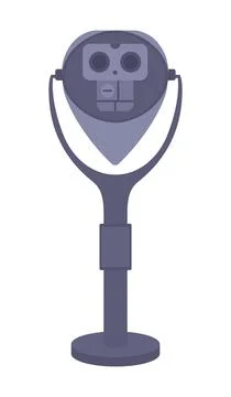 Tower viewer semi flat color vector object Stock Illustration
