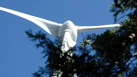 Tower wind energy from below Stock Footage 115642399
