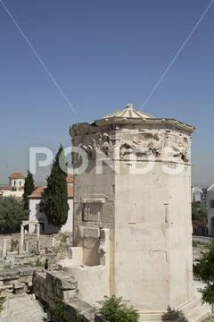 Tower of Winds, Roman Agora, Athens, Greece, Europe Stock Photos
