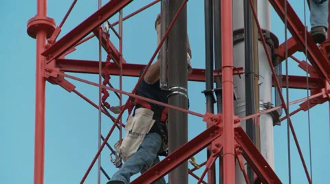 Tower work Stock Footage 34803845