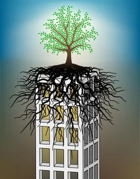 Towerblock tree Stock Illustration