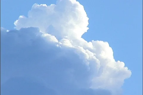 Towering Clouds in Blue Sky above Florida Everglades Stock Footage 121352495