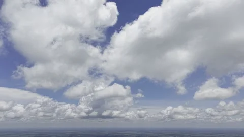 Towering Cumulus Clouds Building Over Flat Countryside Stock Footage 344271225
