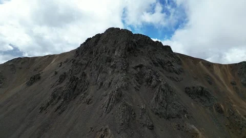 Towering Mountain and Clouds in Silverton, Colorado Stock Footage 274510389