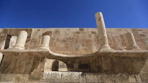 Towering over Ammans modern skyline is the Temple of Hercules, located at the Stock Footage 316539056
