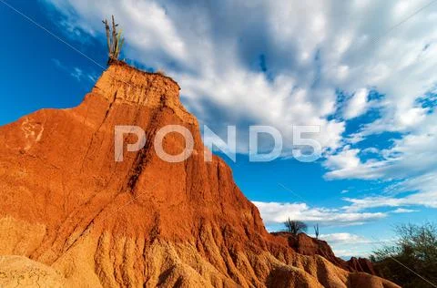 Towering Red Rock Formation Stock Photos