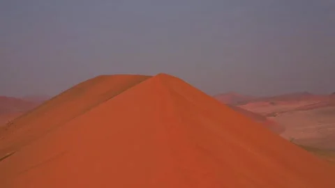 Towering Red Sand Dunes in the Namib Desert, Namibia Stock Footage 339501575