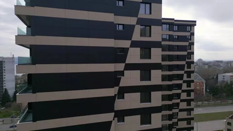 Towering Skyscraper With Abundance of Windows Stock Footage 270219795