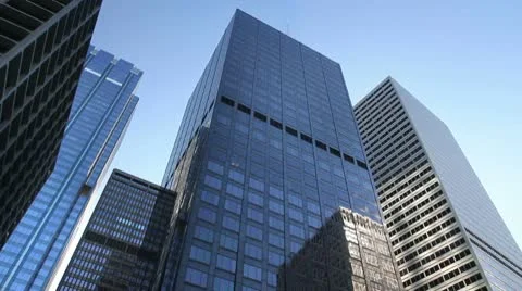 Towering Skyscrapers Tracking Shot Stock Footage 10579554