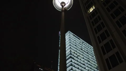 Towering Structures, Towering Elegance, Urban Night Stock Footage 340661870
