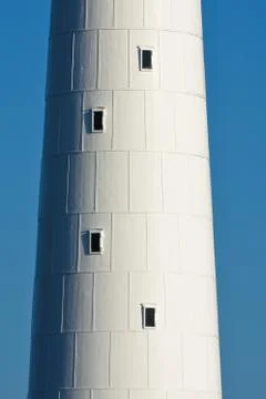 Towering White Lighthouse Tower Structure Stock Photos