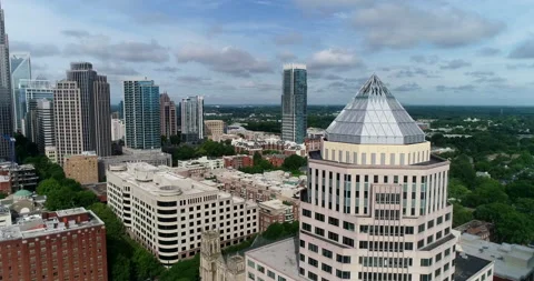 From towers to forest in Charlotte Stock Footage 155998976