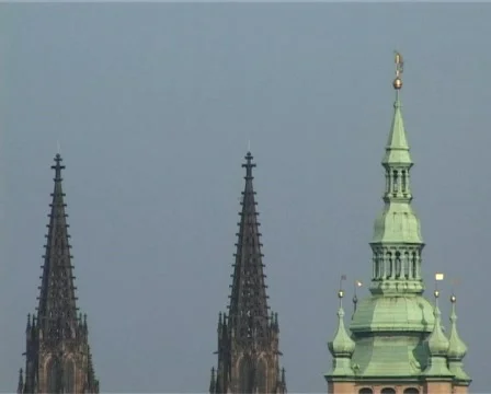 Towers of gothic cathedral Stock Footage 321443