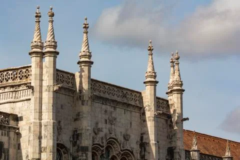 Towers of the Jeronimos Monastery Stock Photos