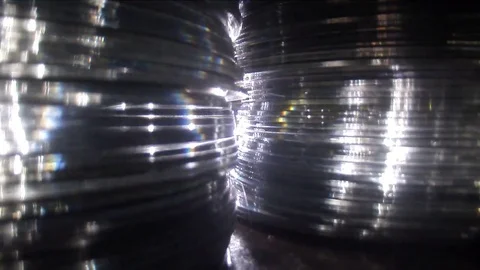 Towers of light in the darkness Stock Footage 78194174