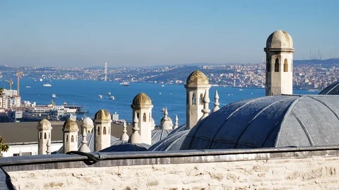 The Towers Of The Mosque - 4K Stock Footage 99909783