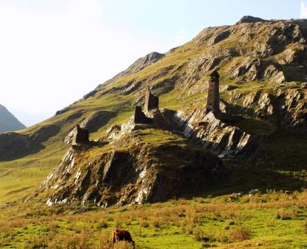 Towers  in the mountain Foto stock
