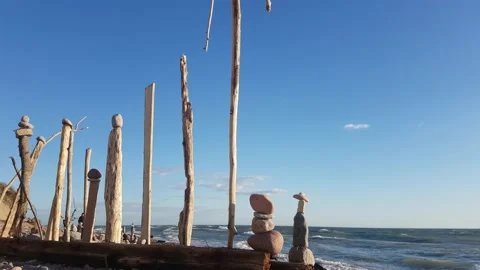 Towers by the sea Stock Footage 166581691