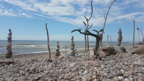 Towers by the sea Stock Footage 166581866
