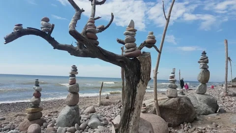 Towers by the sea Stock Footage 166581876