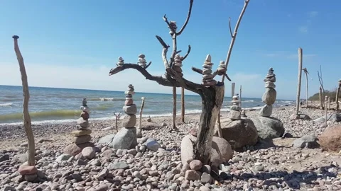 Towers by the sea Stock Footage 166582030
