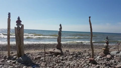 Towers by the sea Stock Footage 166582102