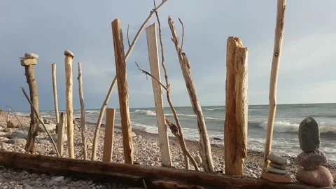 Towers by the sea Stock Footage 166582125