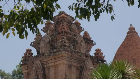 Towers Thap Ba Ponagar close-up Video stock 240219987