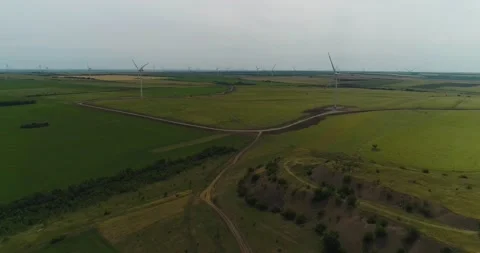 Towers of wind power Stock Footage 133423036