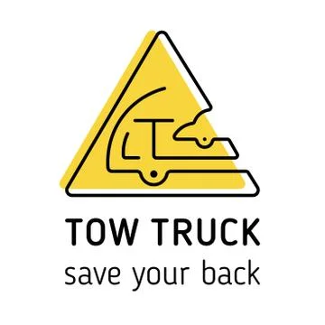 Towing truck icon vector. Towing truck icon isolated vector for logo, branding Stock Illustration
