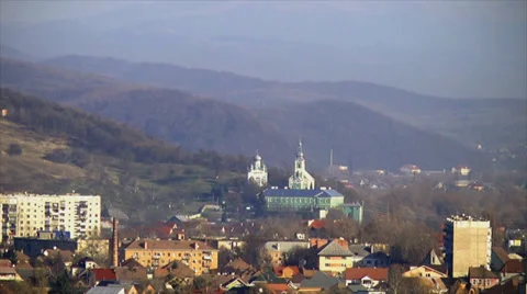 Town among mountains Stock Footage 34462020