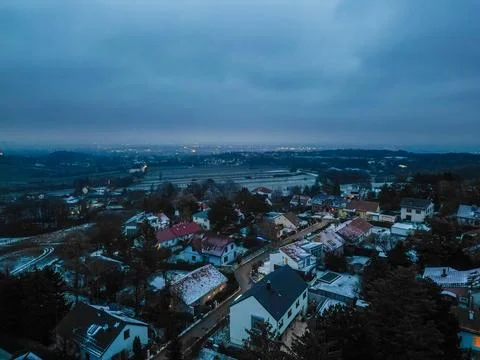 Town in Austria at evening 库存照片