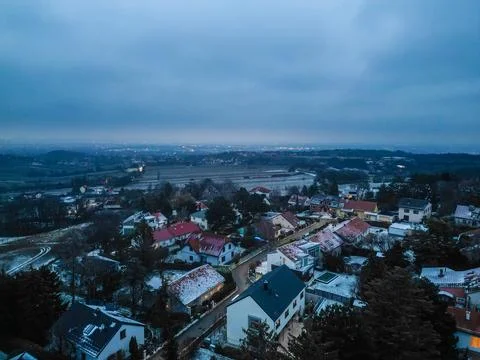 Town in Austria at evening 库存照片