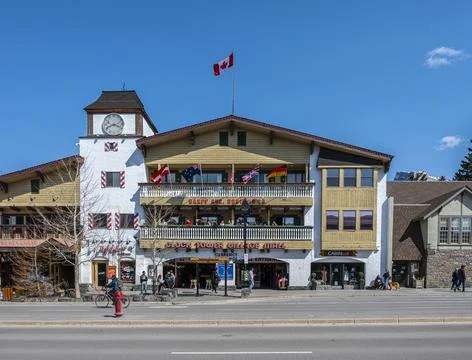 Town of Banff, Alberta Canada Stock Photos