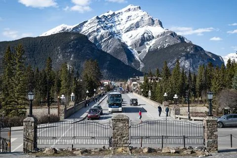 Town of Banff, Alberta Canada Stock Photos