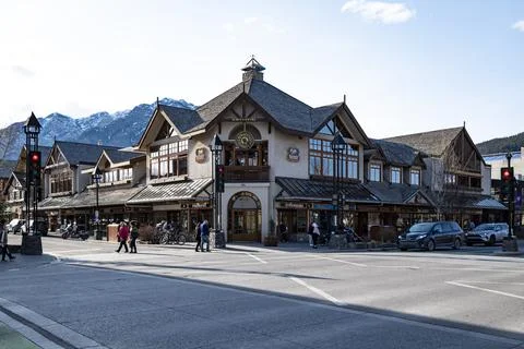 Town of Banff, Alberta Canada Stock Photos