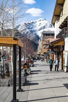 Town of Banff, Alberta Canada Stock Photos