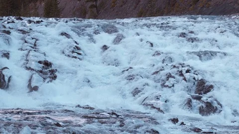 Town of Banff and Bow Falls Stock Footage 70801990