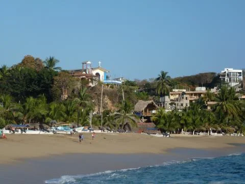 Town on bay Stock Photos